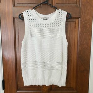 Loft white medium sweater shell